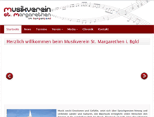 Tablet Screenshot of musikverein-st-margarethen.at
